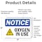 Signmission Oxygen In Use Sign With Symbol, 7 in W x Rectangle, Vinyl Decal OS-2PACK-NS-D-57-L-17097 - alternate 5